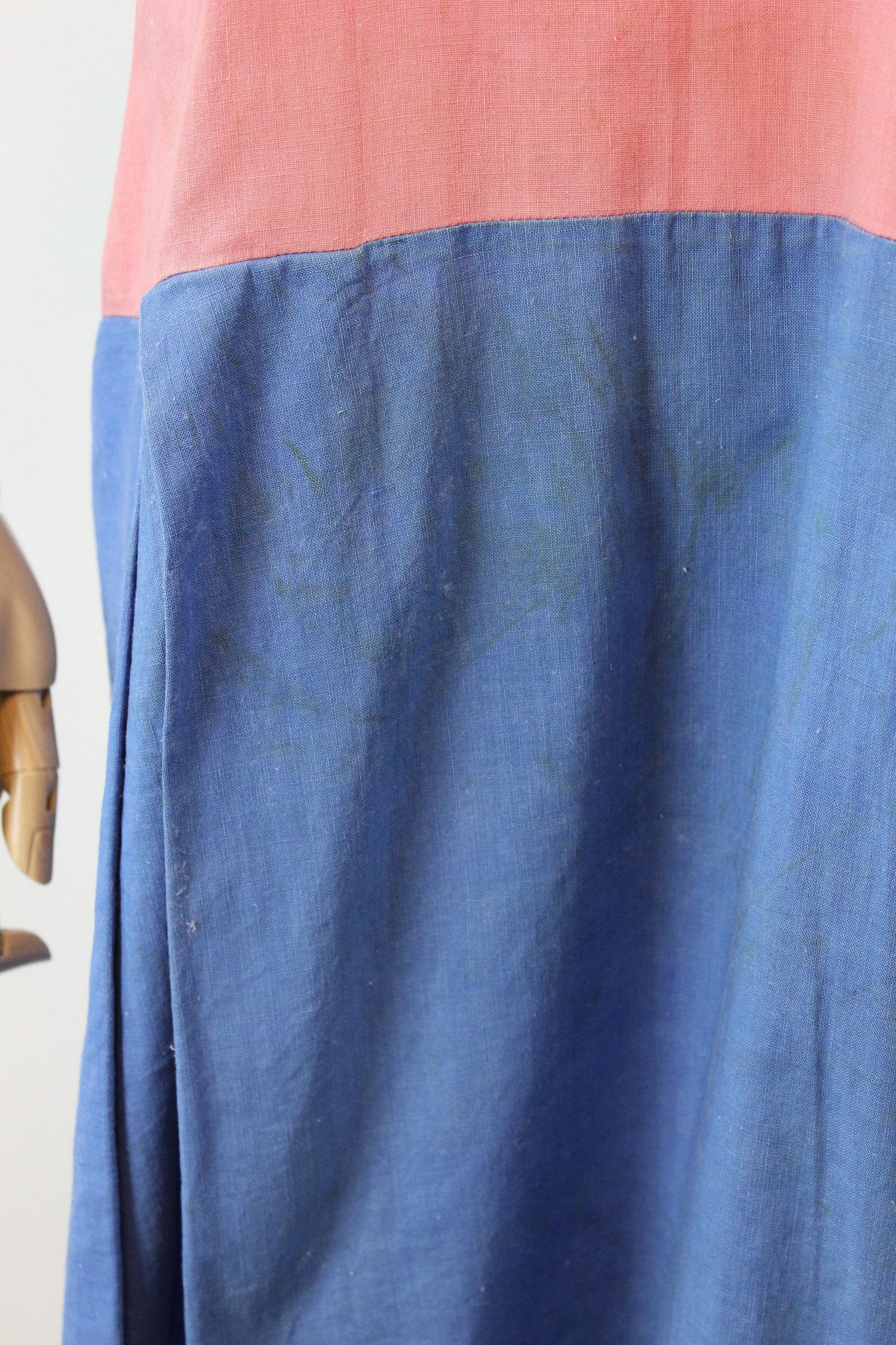 1920s rare COTTON CHORE dress and jacket small | new spring summer