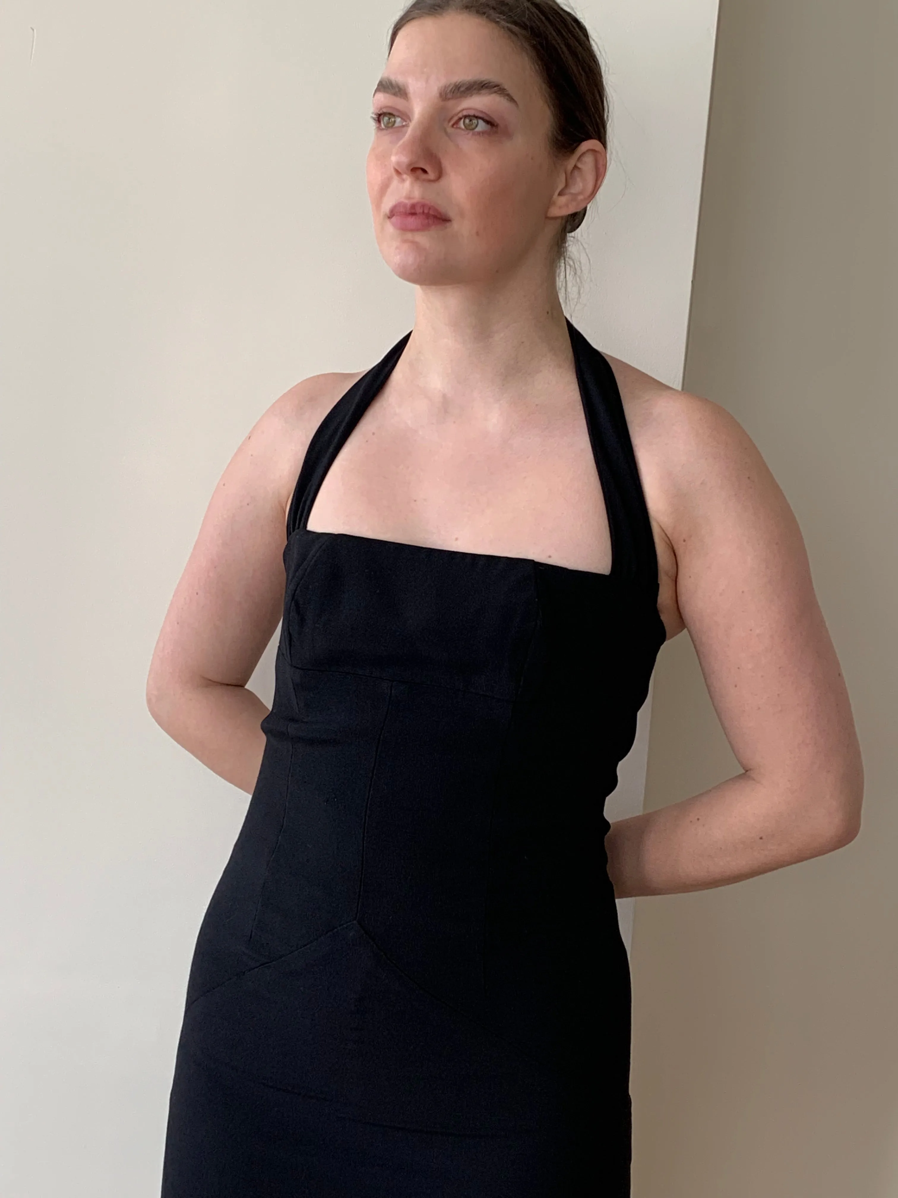 1990s Nicole Miller halter dress