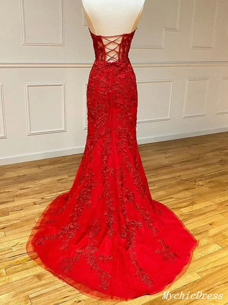 2024 Hot UK Red Lace Prom Dresses Purple Mermaid Long Appilique Evening Dress