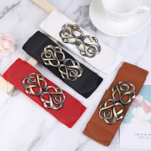 4 Pieces Vintage Stretchy Elastic Wide Waist Belts