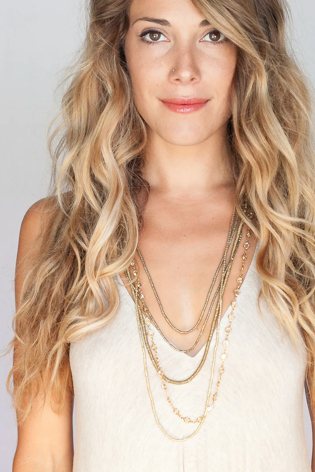 5 Layer Large Crystal Ethiopian Necklace