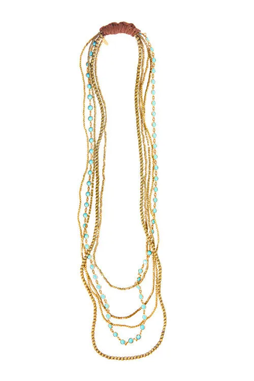 5 Layer Large Crystal Ethiopian Necklace