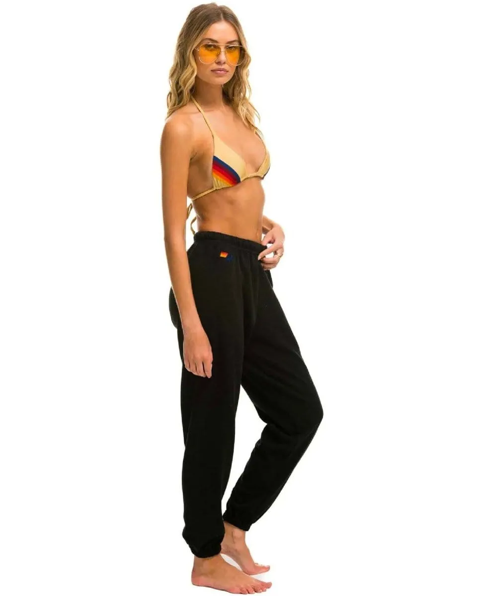 5 Stripe Black Neon Rainbow Women's Sweatpant