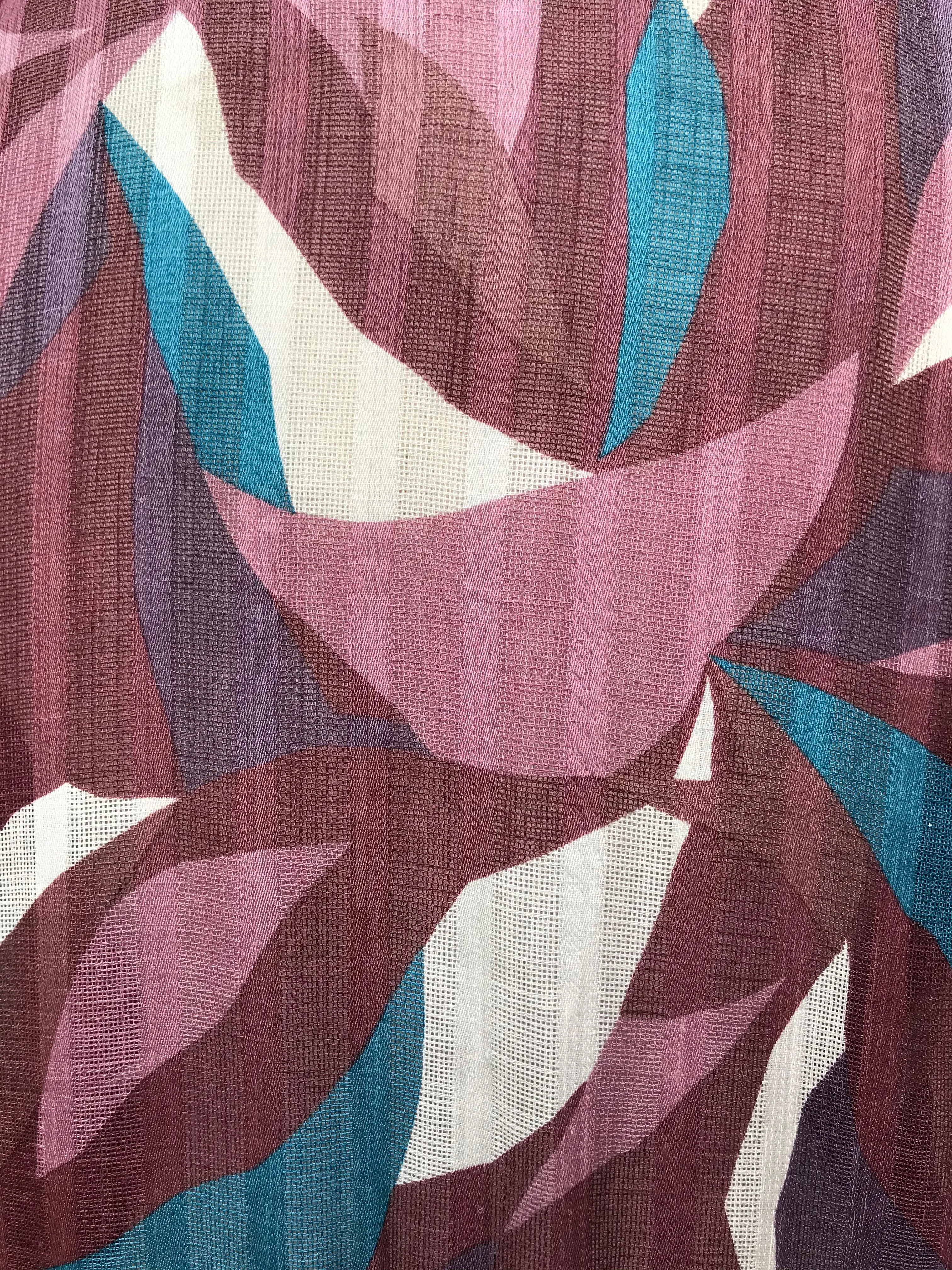 80s Purple Petal Swirl Dress