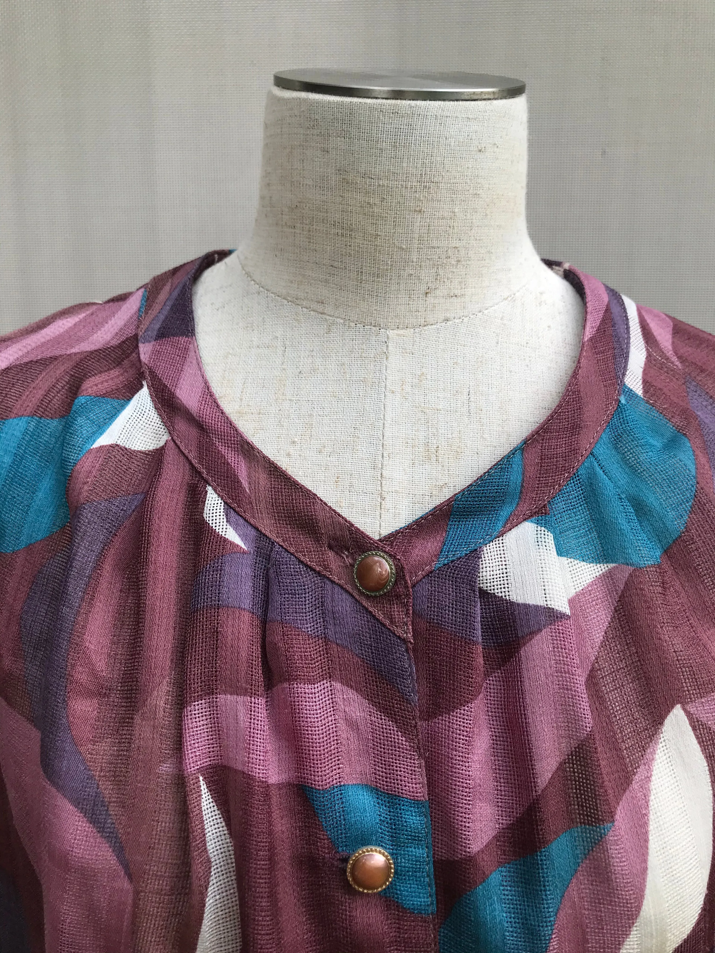 80s Purple Petal Swirl Dress