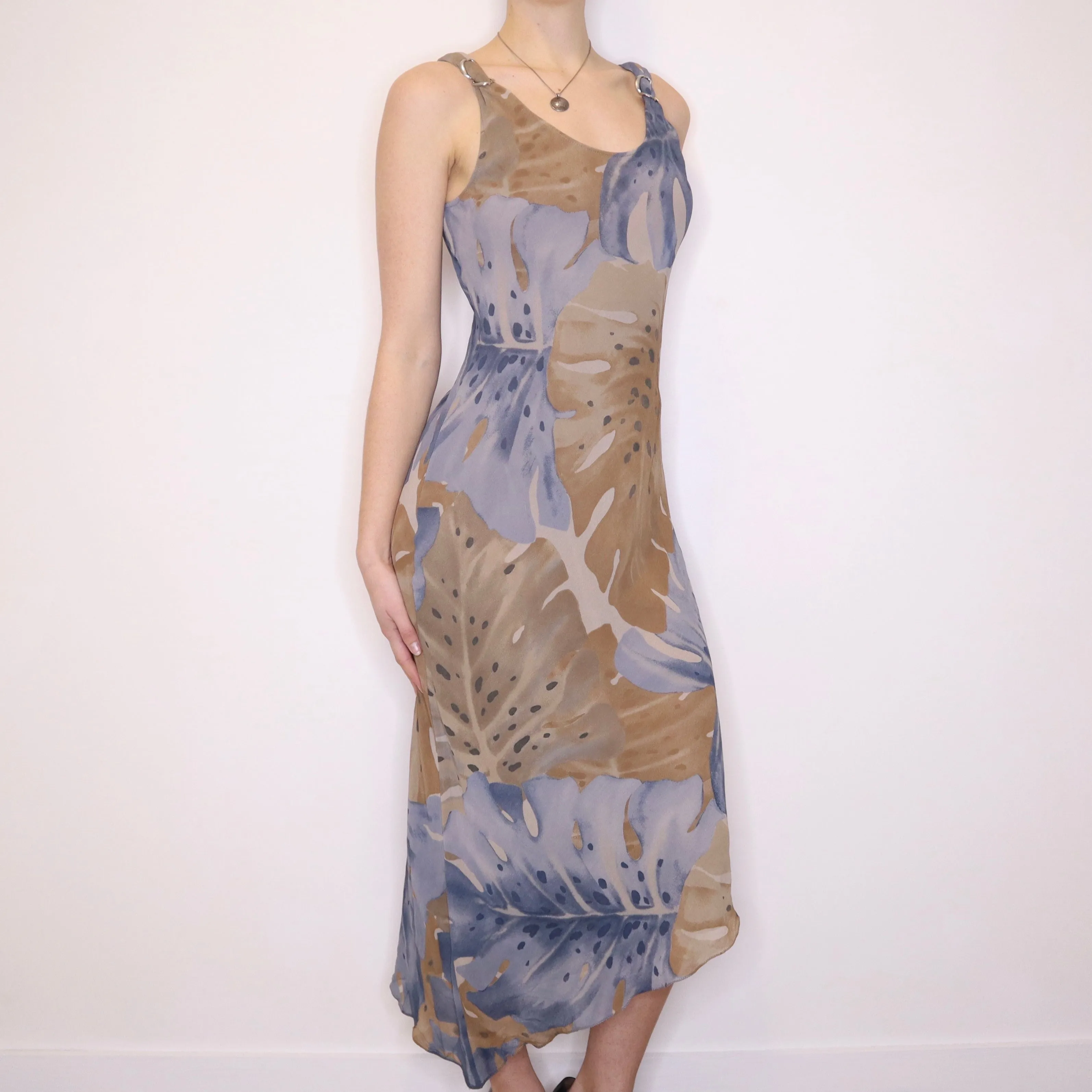 90s Italian Tropical Maxi Dress (M)