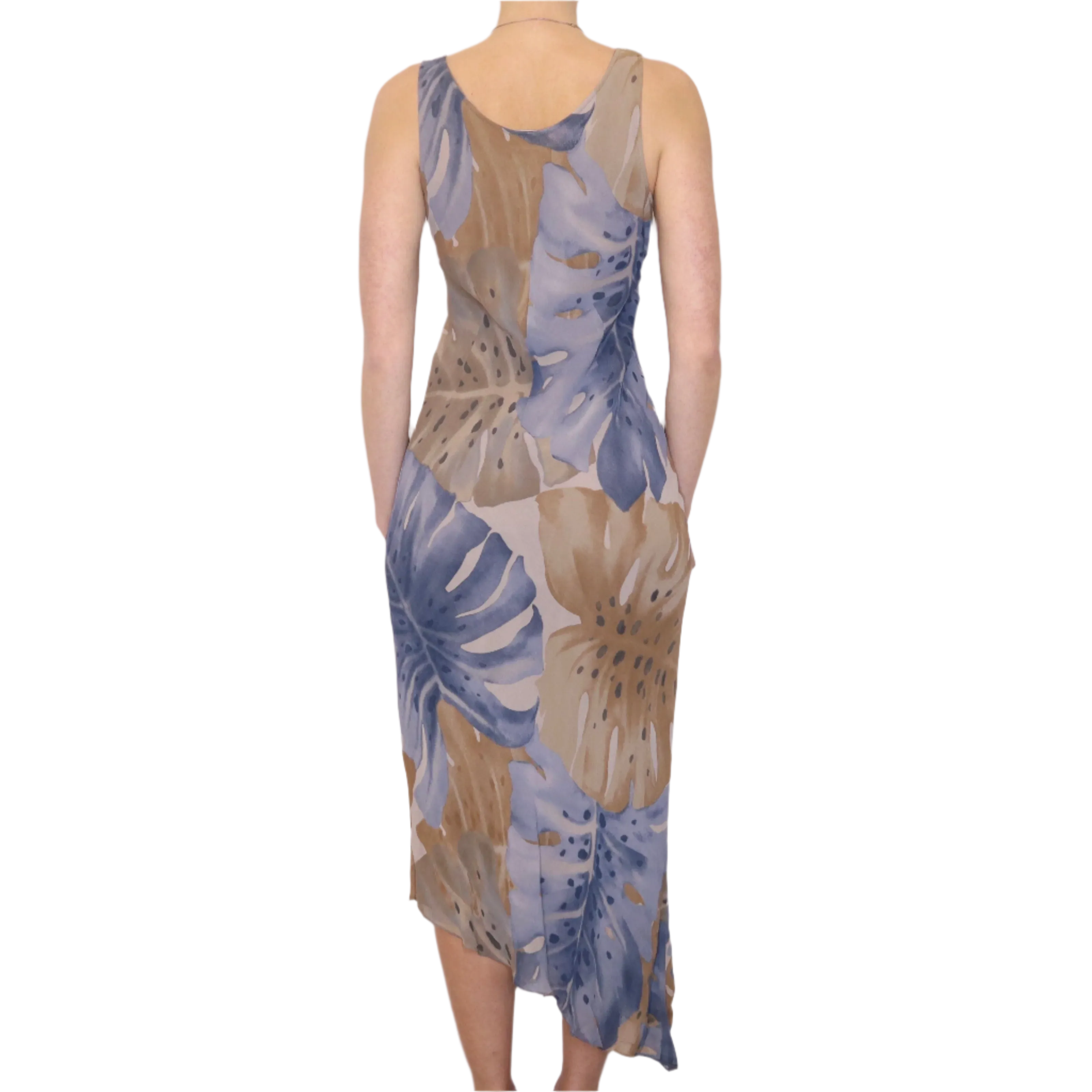 90s Italian Tropical Maxi Dress (M)