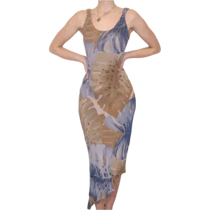 90s Italian Tropical Maxi Dress (M)