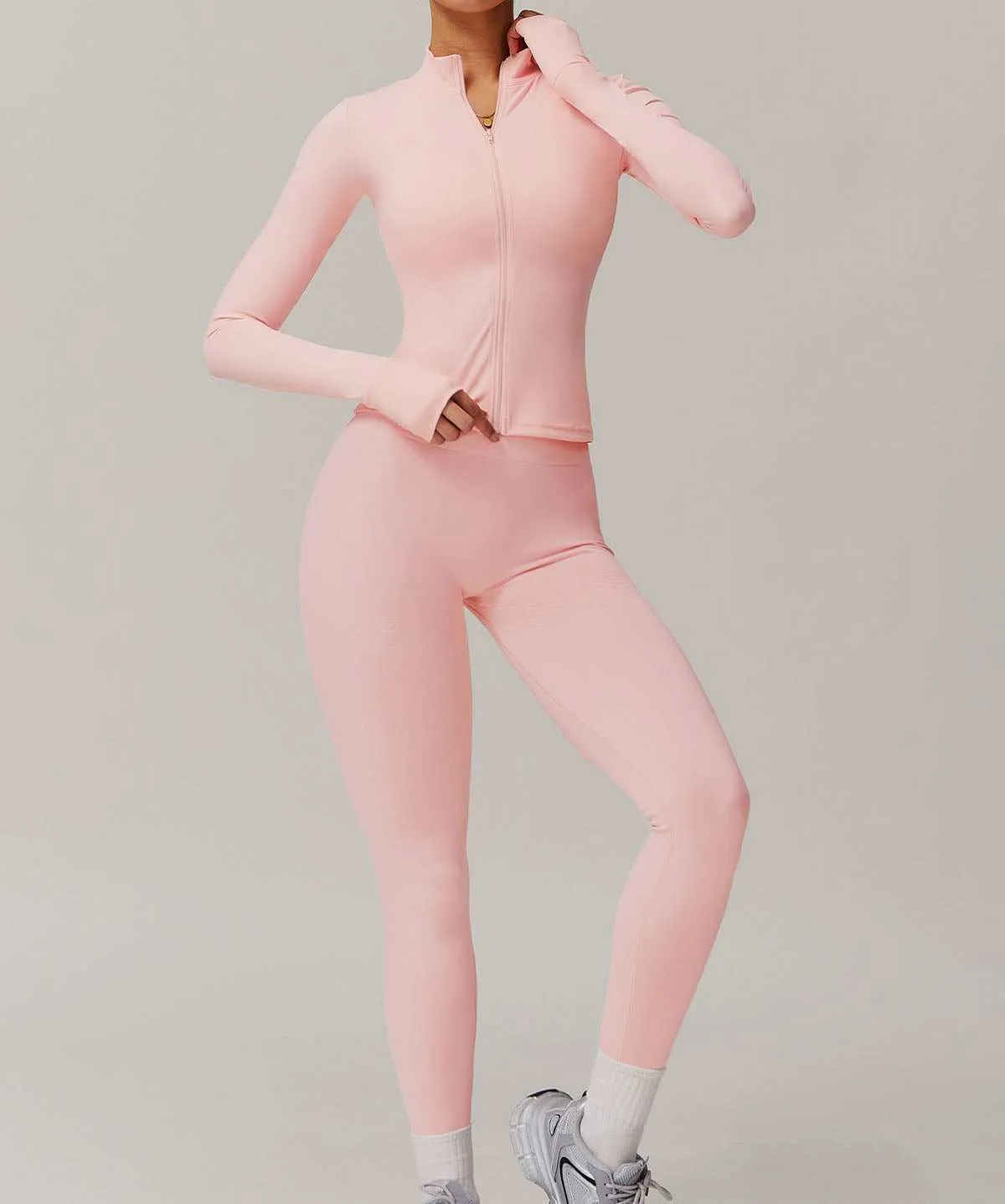 Activewear Set With Sports Jacket and Leggings