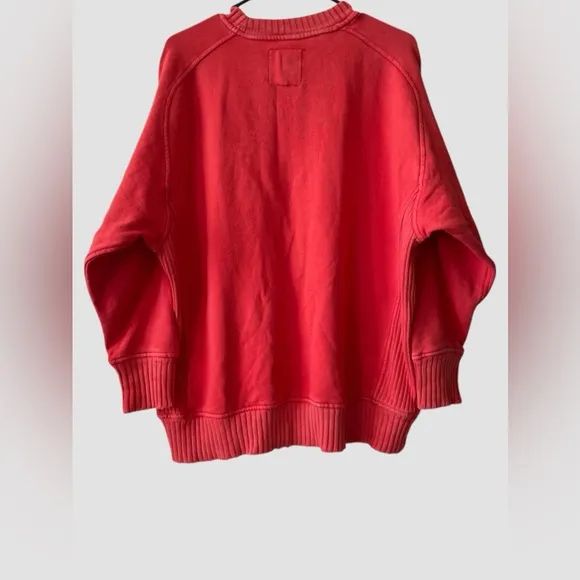 Aerie Womens Mind In The Mountains Pullover CrewNeck Sweatshirt Sz XS NWT Orange