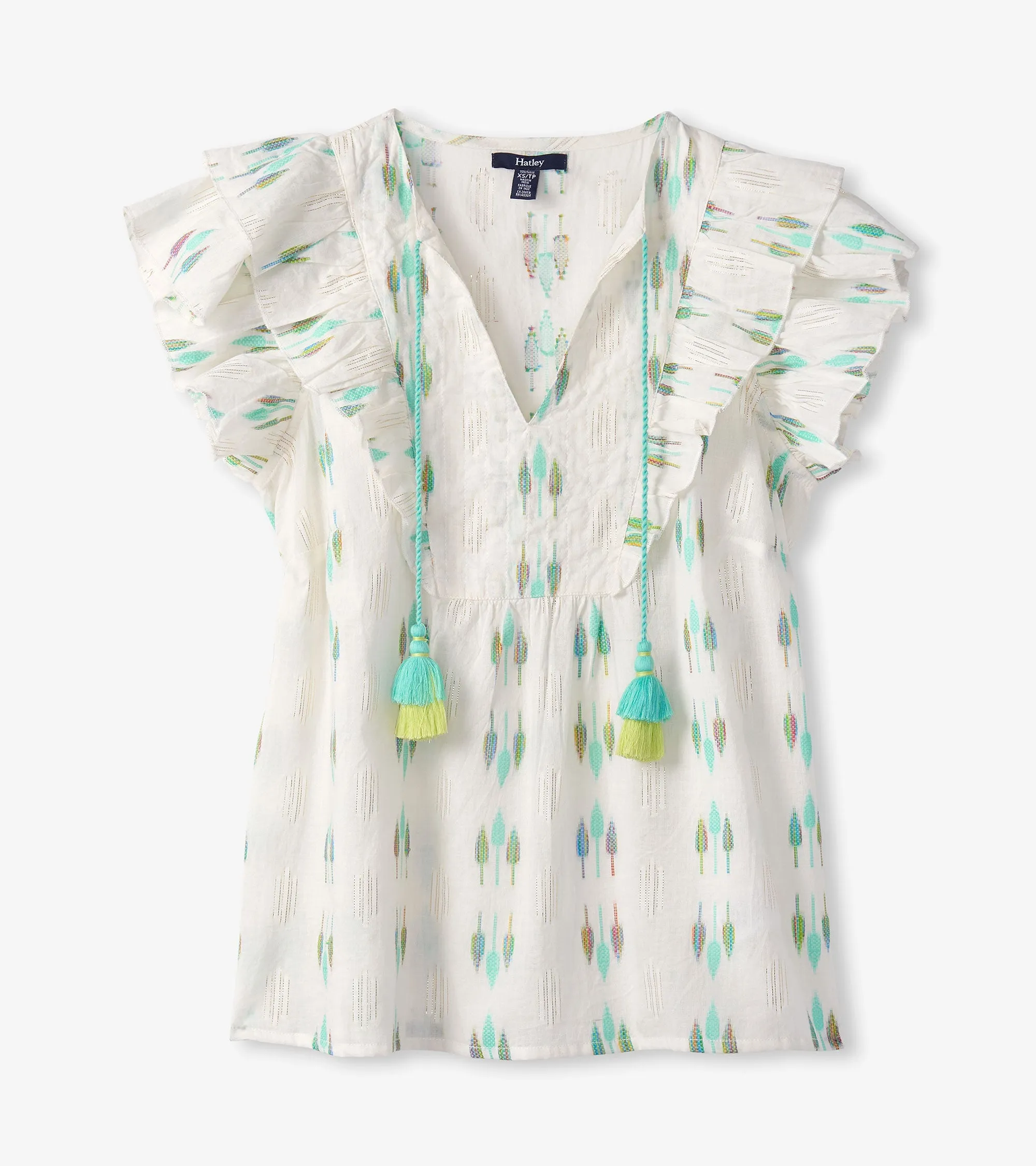 Alexa Popover - Blue Feather Ikat
