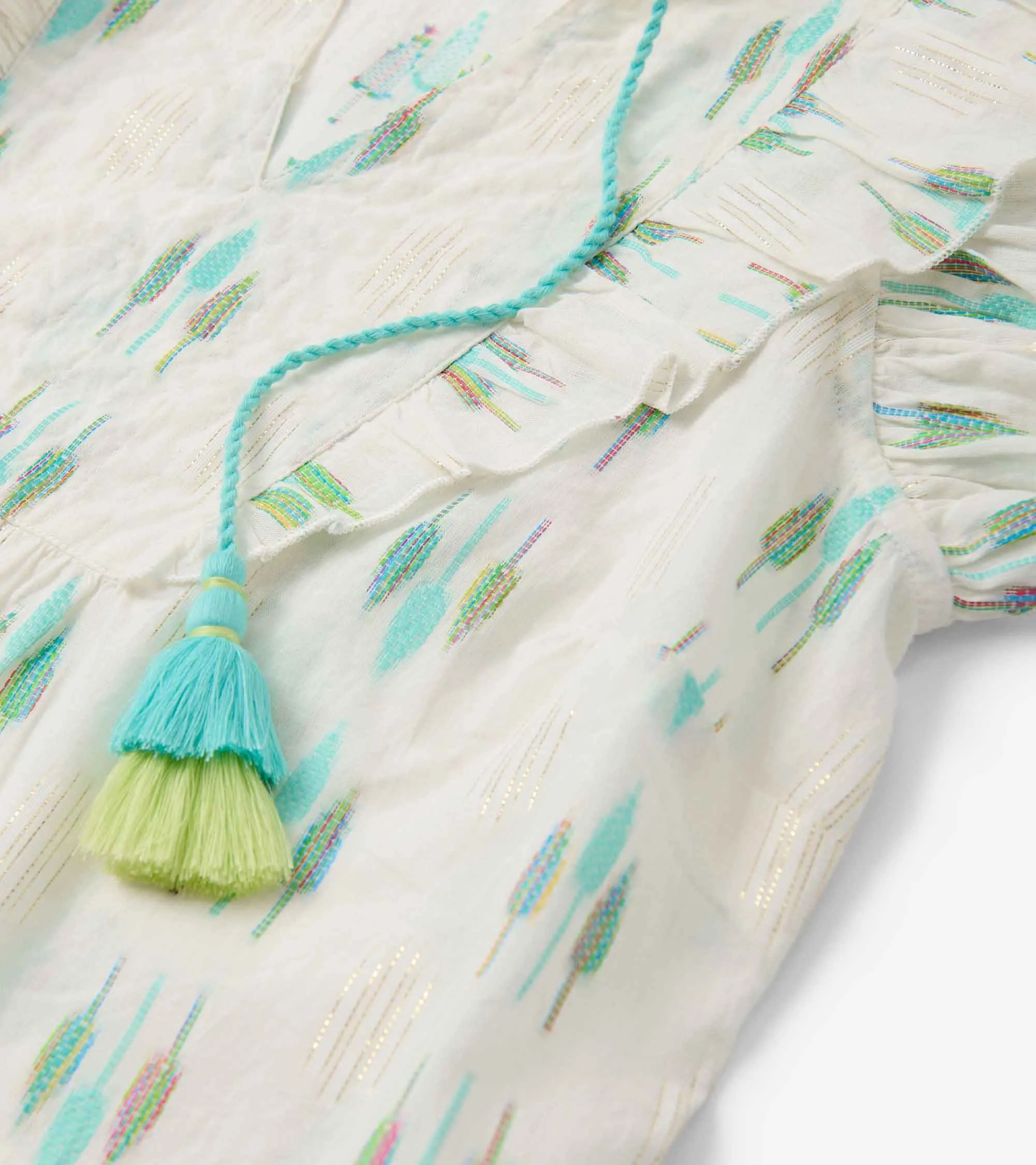 Alexa Popover - Blue Feather Ikat
