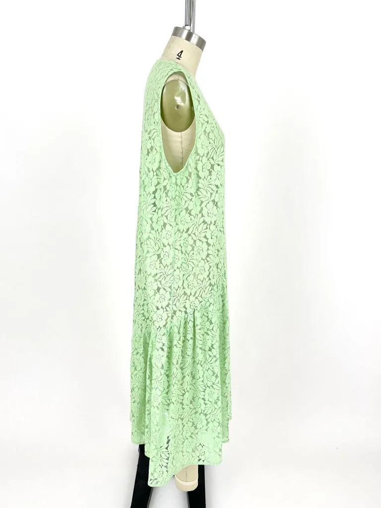 Ali Golden Cotton Lace Dress