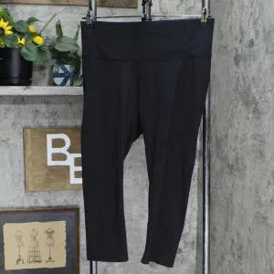 All in Motion Women's Contour Power Waist High-Rise Capri Leggings 20" Black XL