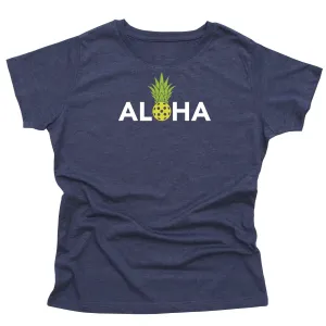 Aloha Pickleball Ladies T-Shirt - Vintage Casual Cotton Blend
