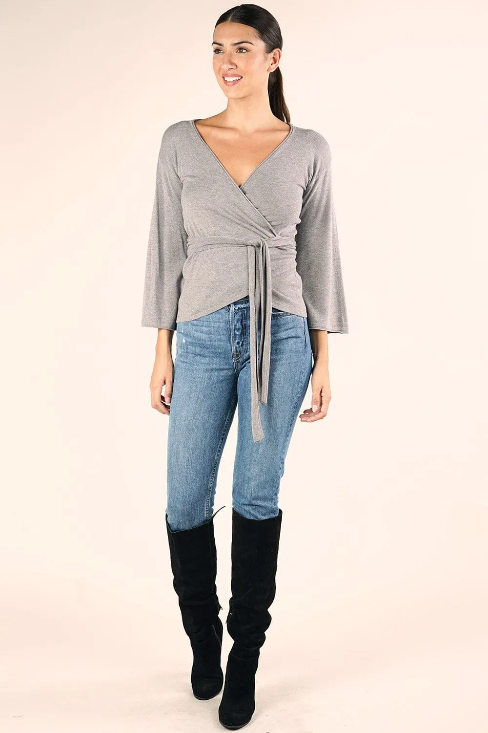 Angie Knit Wrap Top