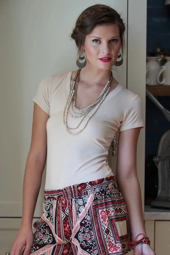 Angie's V Neck T- Shirt