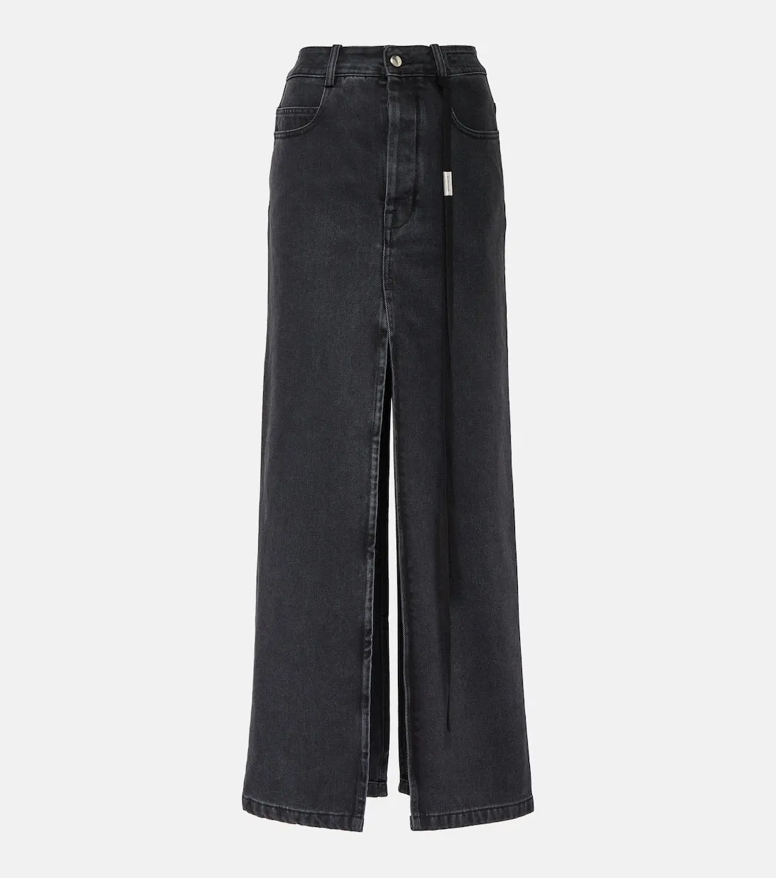 Ann Demeulemeester denim maxi skirt, gray