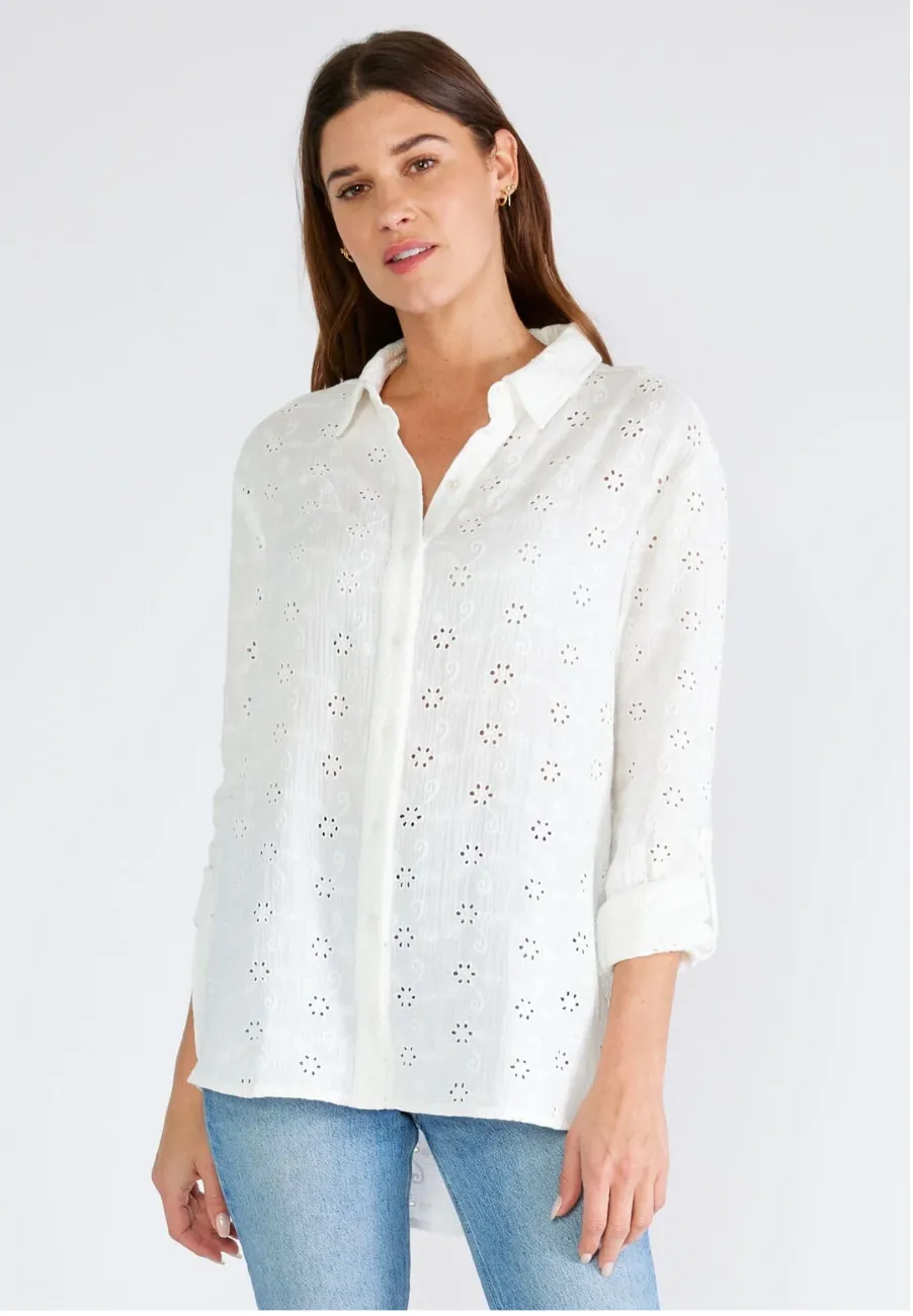 Annaliese Embroidered Eyelet Shirt