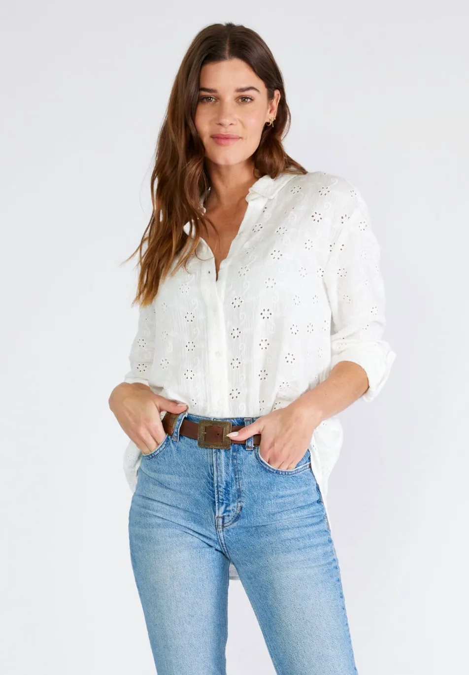 Annaliese Embroidered Eyelet Shirt