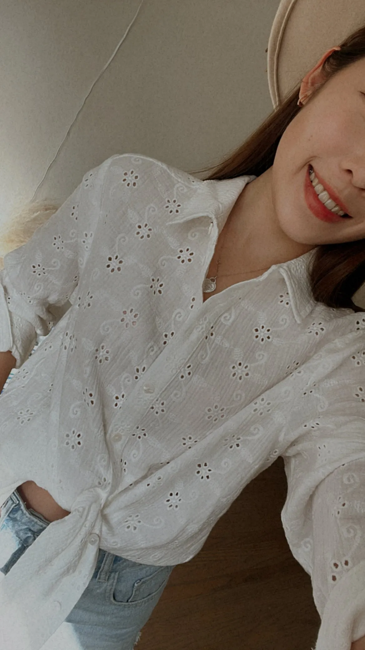 Annaliese Embroidered Eyelet Shirt