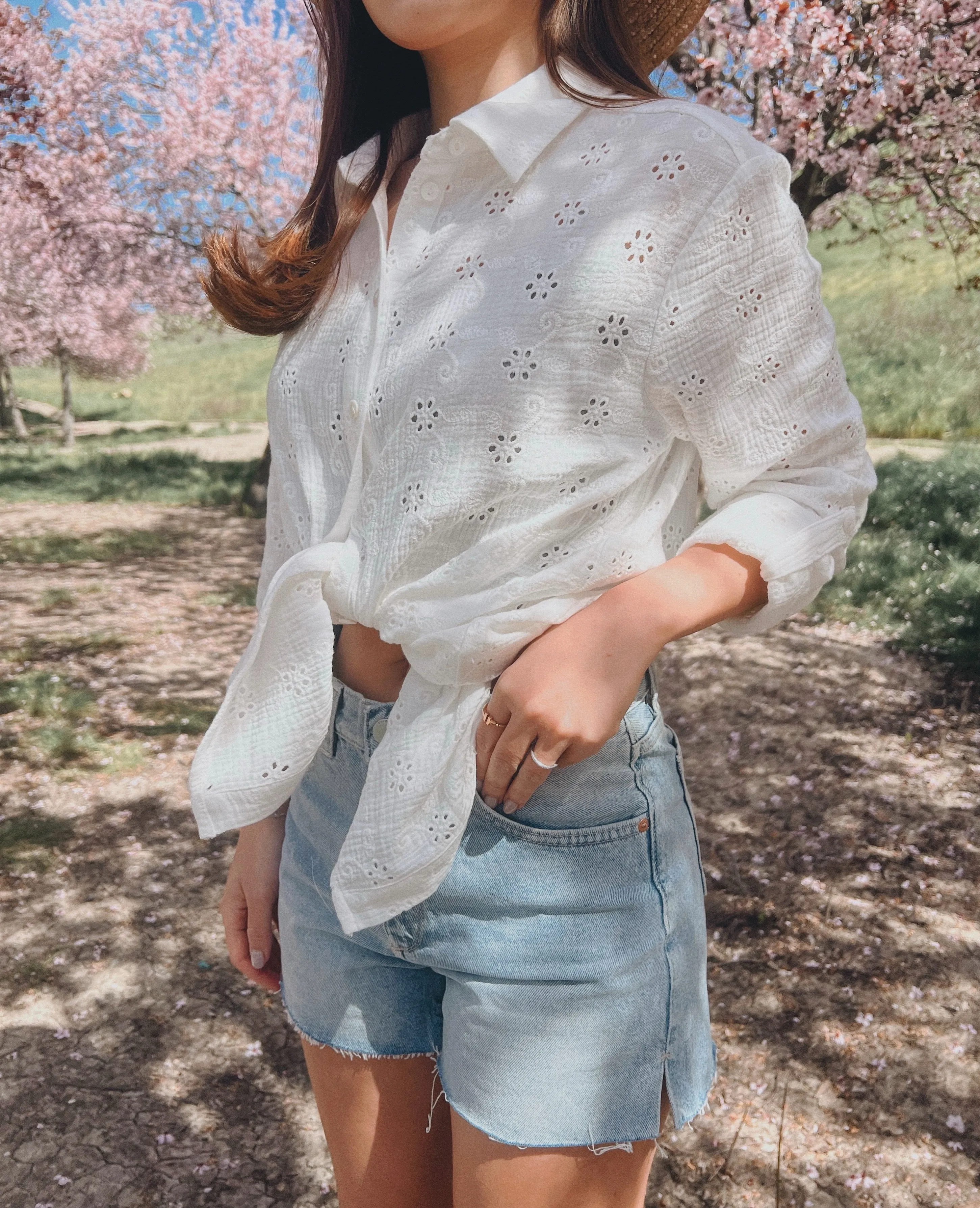 Annaliese Embroidered Eyelet Shirt