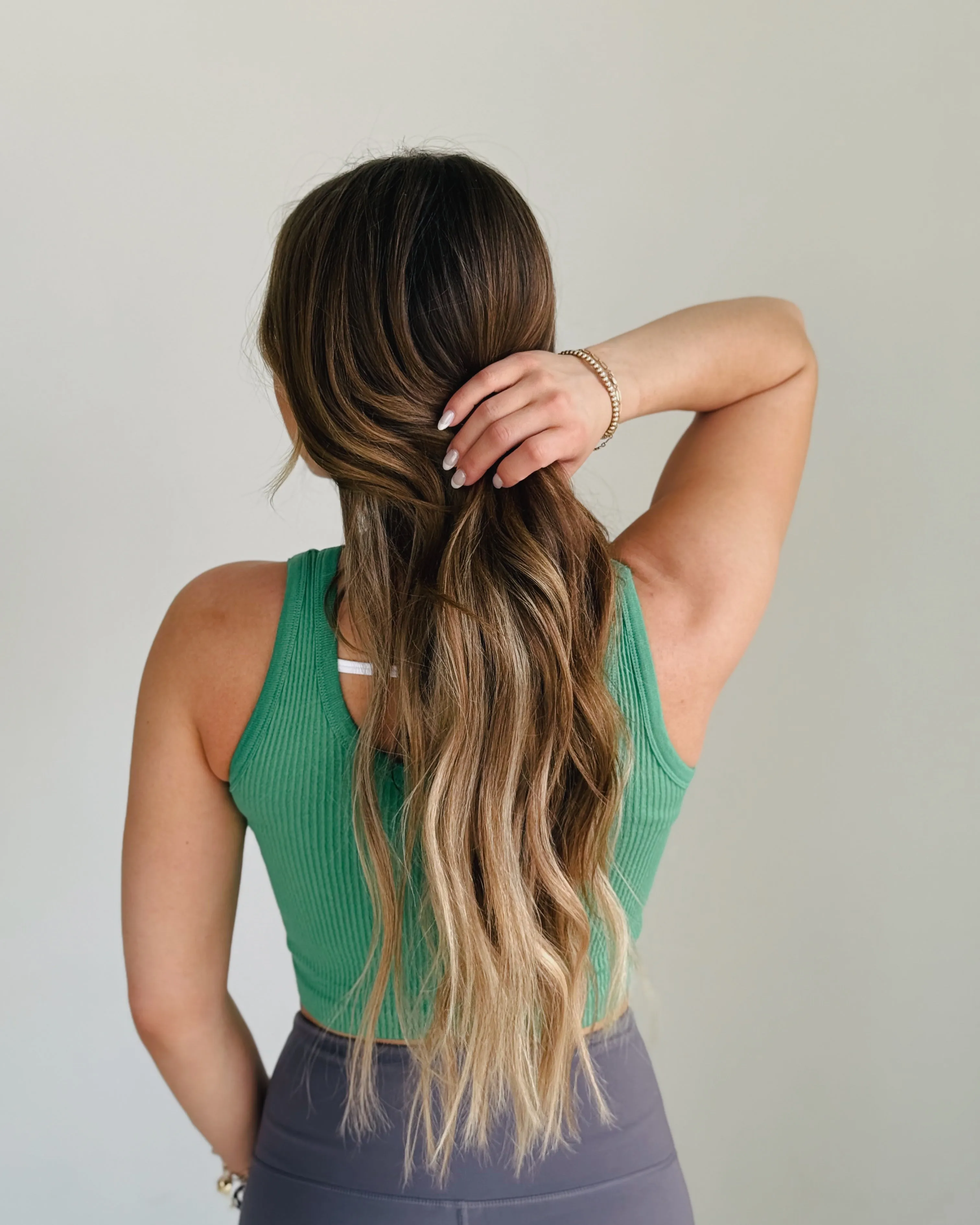 Apple Green Ribbed Seamless Cropped Tank Top
