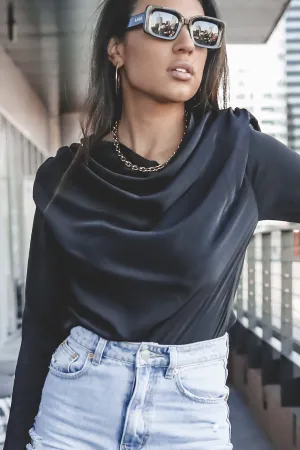 ASTR THE LABEL Blakely Black Bodysuit