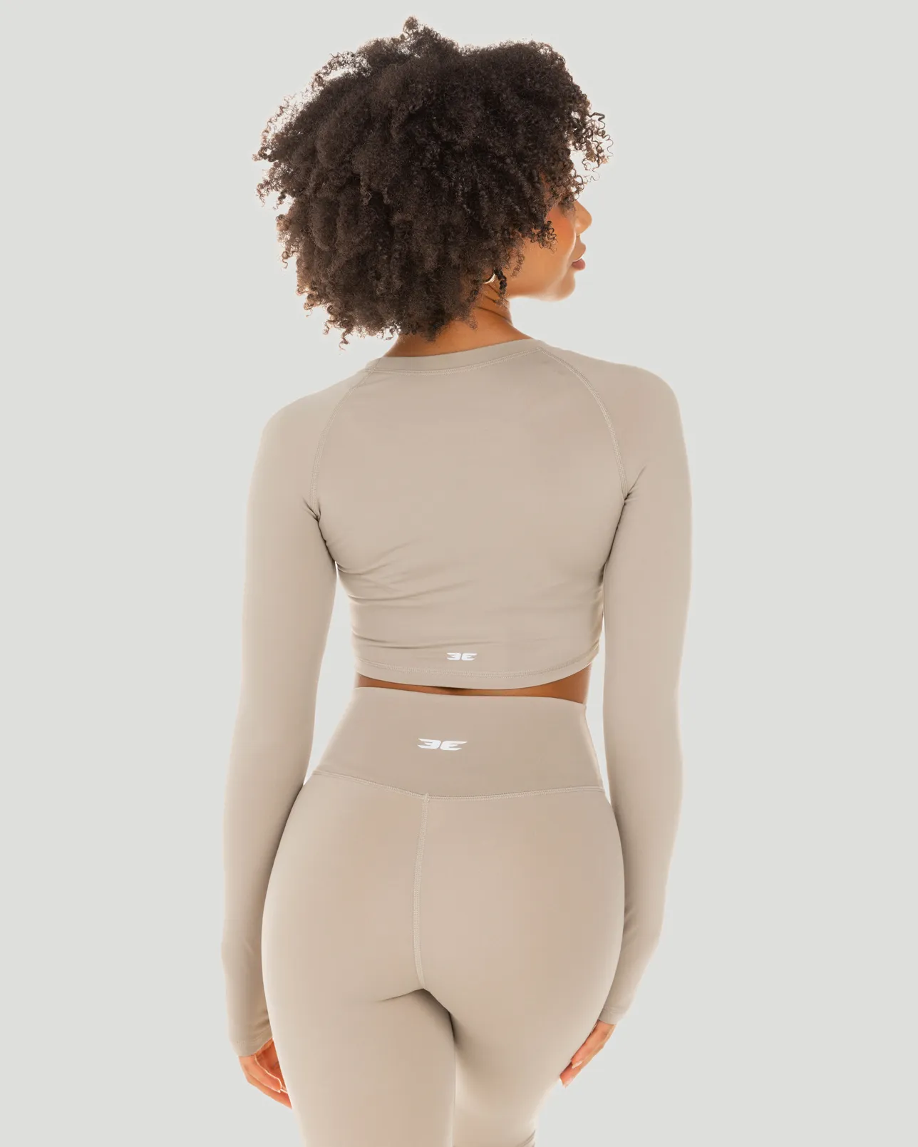 Aura Crop Long Sleeve - Vintage Khaki
