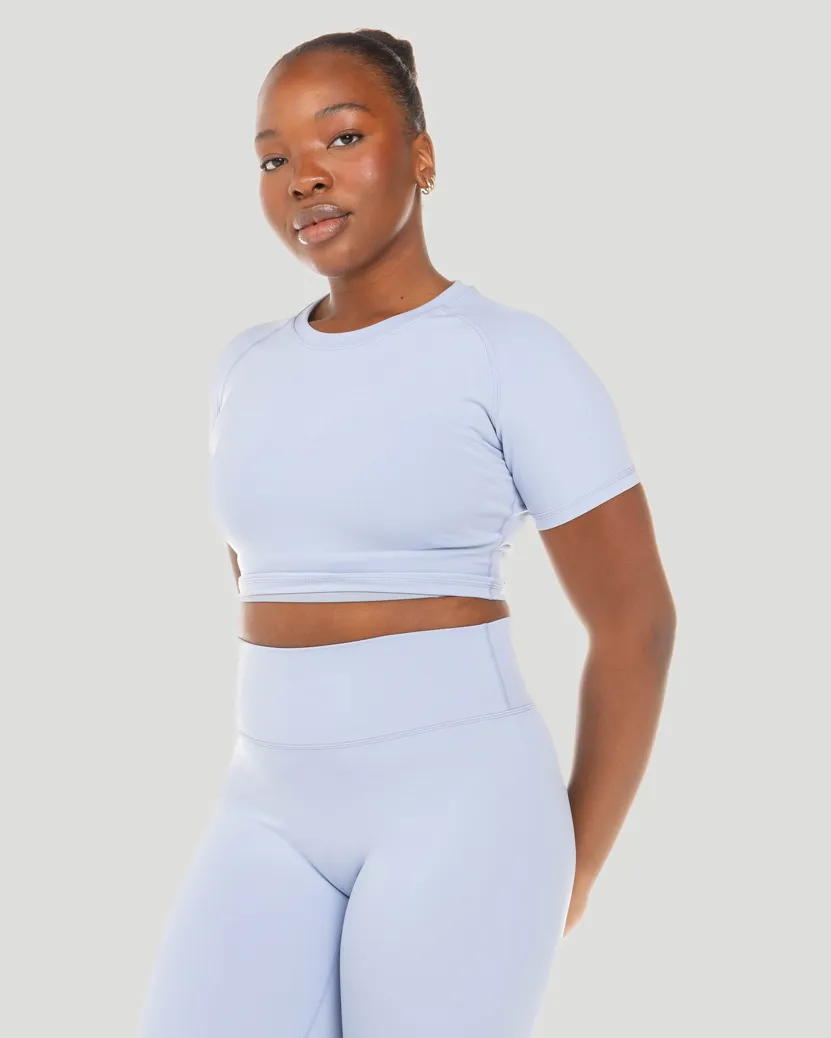Aura Crop Tee - Blue Blizzard