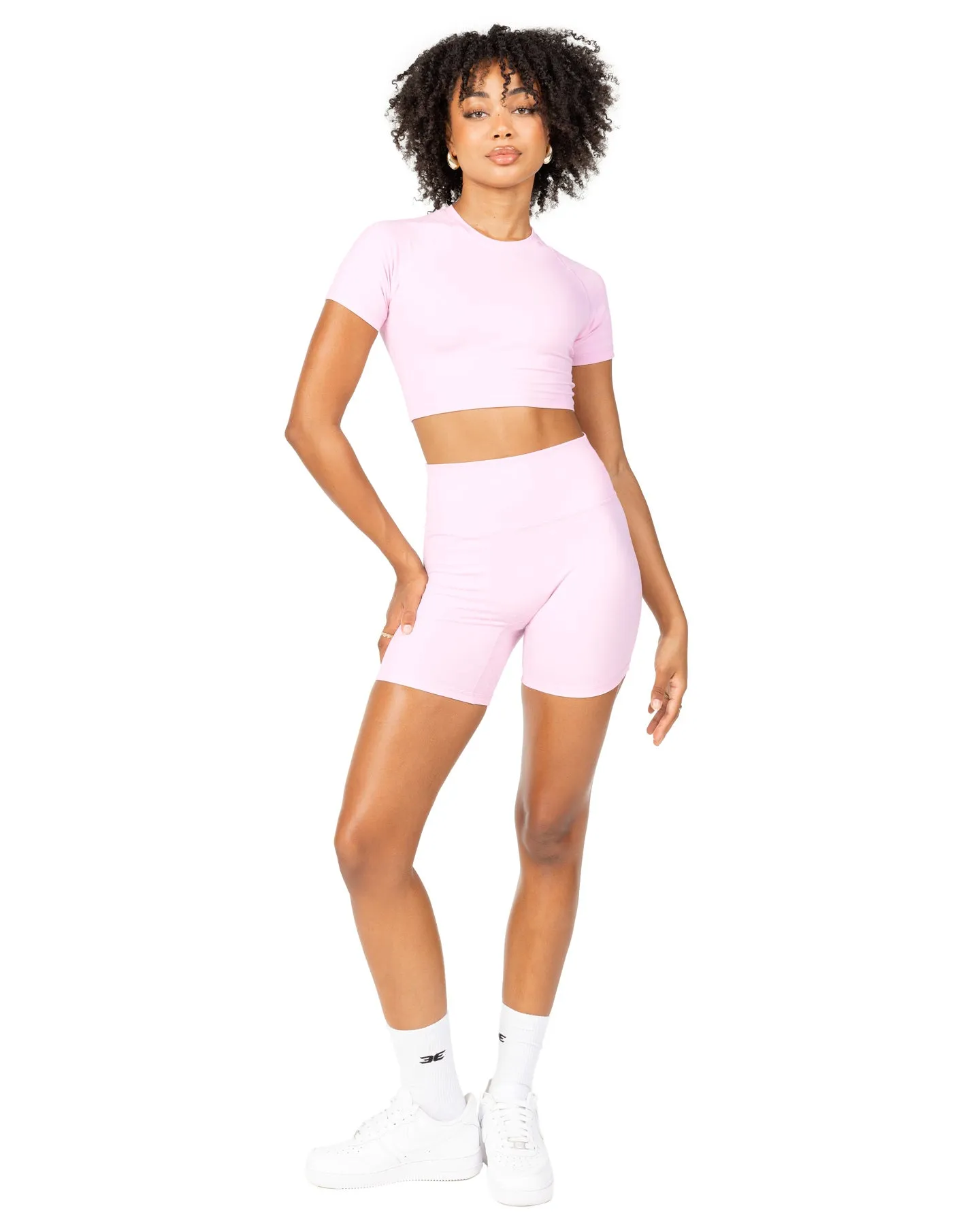 Aura Crop Tee - Blush Pink