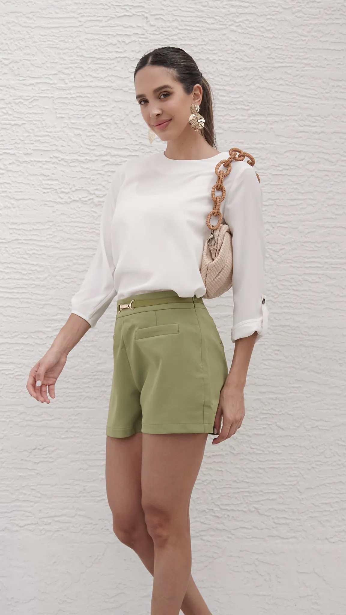 Aurora Shorts in Green