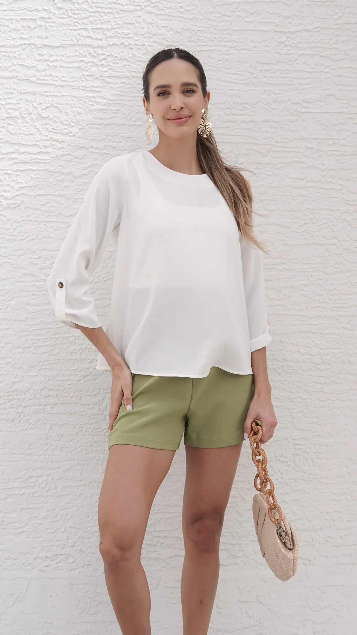 Aurora Shorts in Green