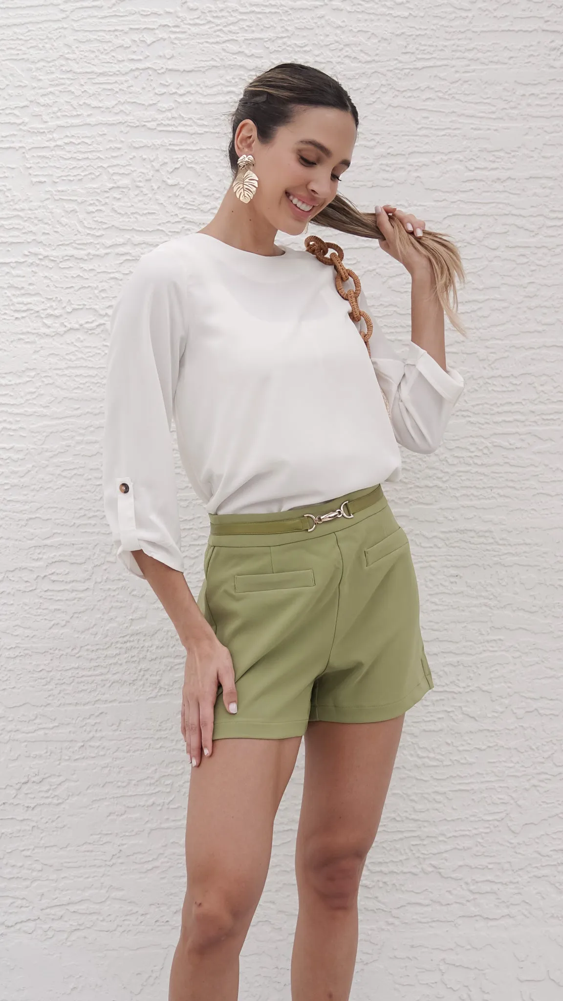 Aurora Shorts in Green