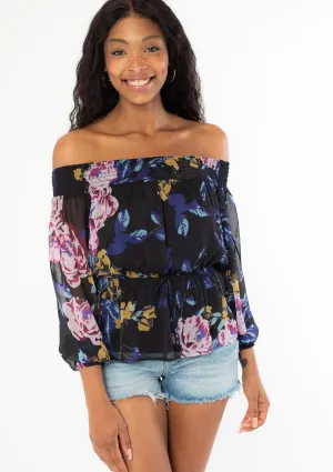 Autumn Bloom Off Shoulder Blouse