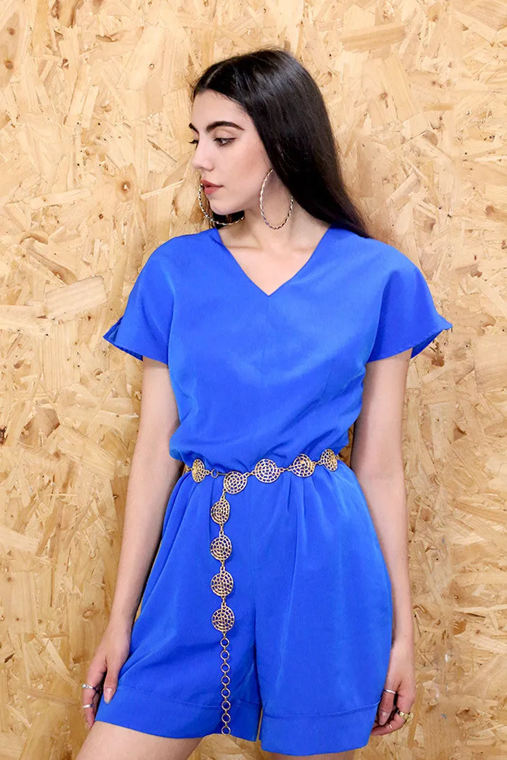 Back Up Royal Blue Playsuit