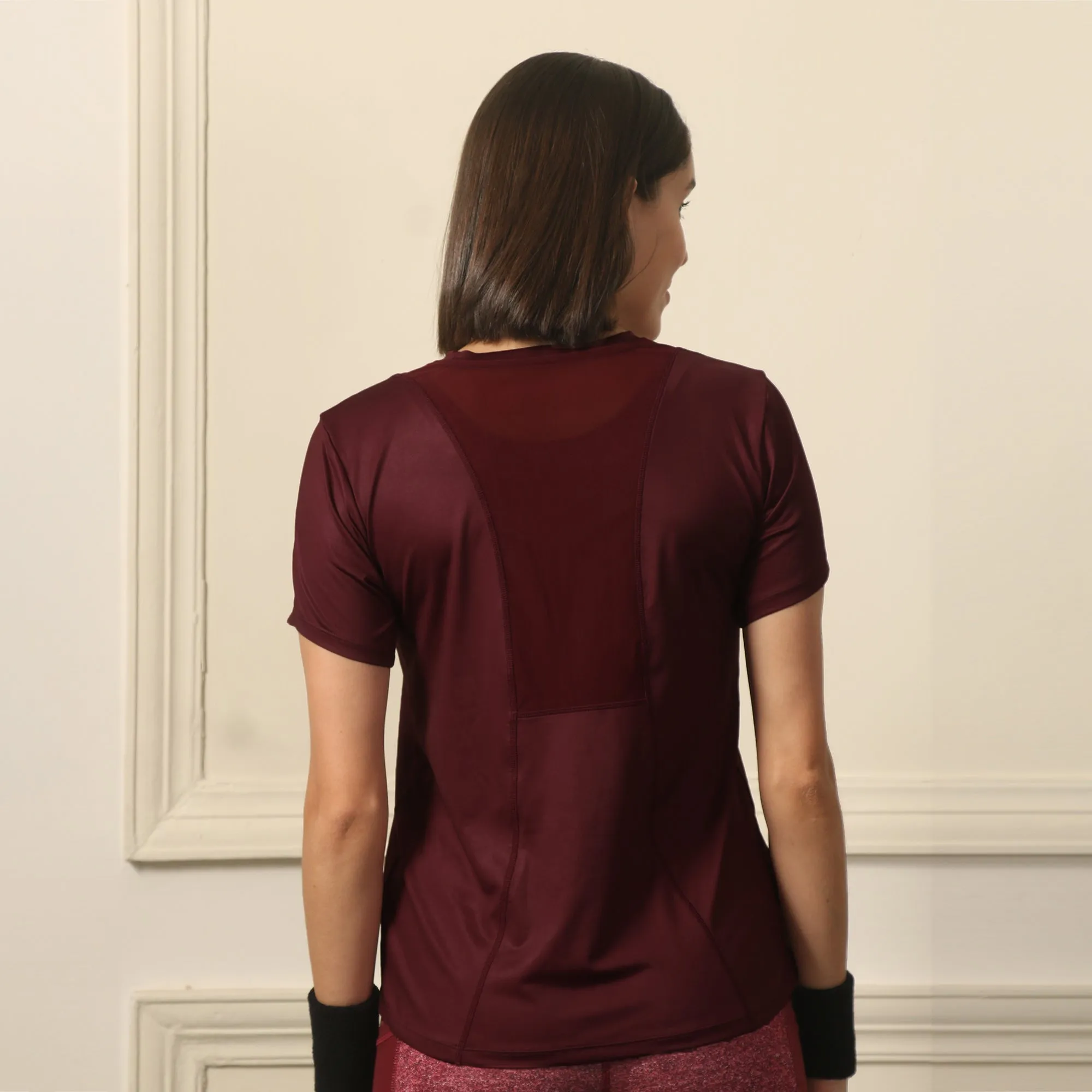 Basic Crew Neck Training T-shirt with Mesh Back