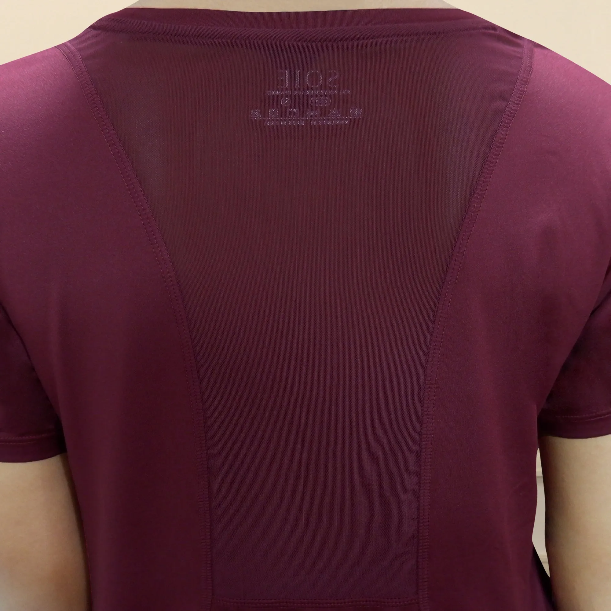 Basic Crew Neck Training T-shirt with Mesh Back