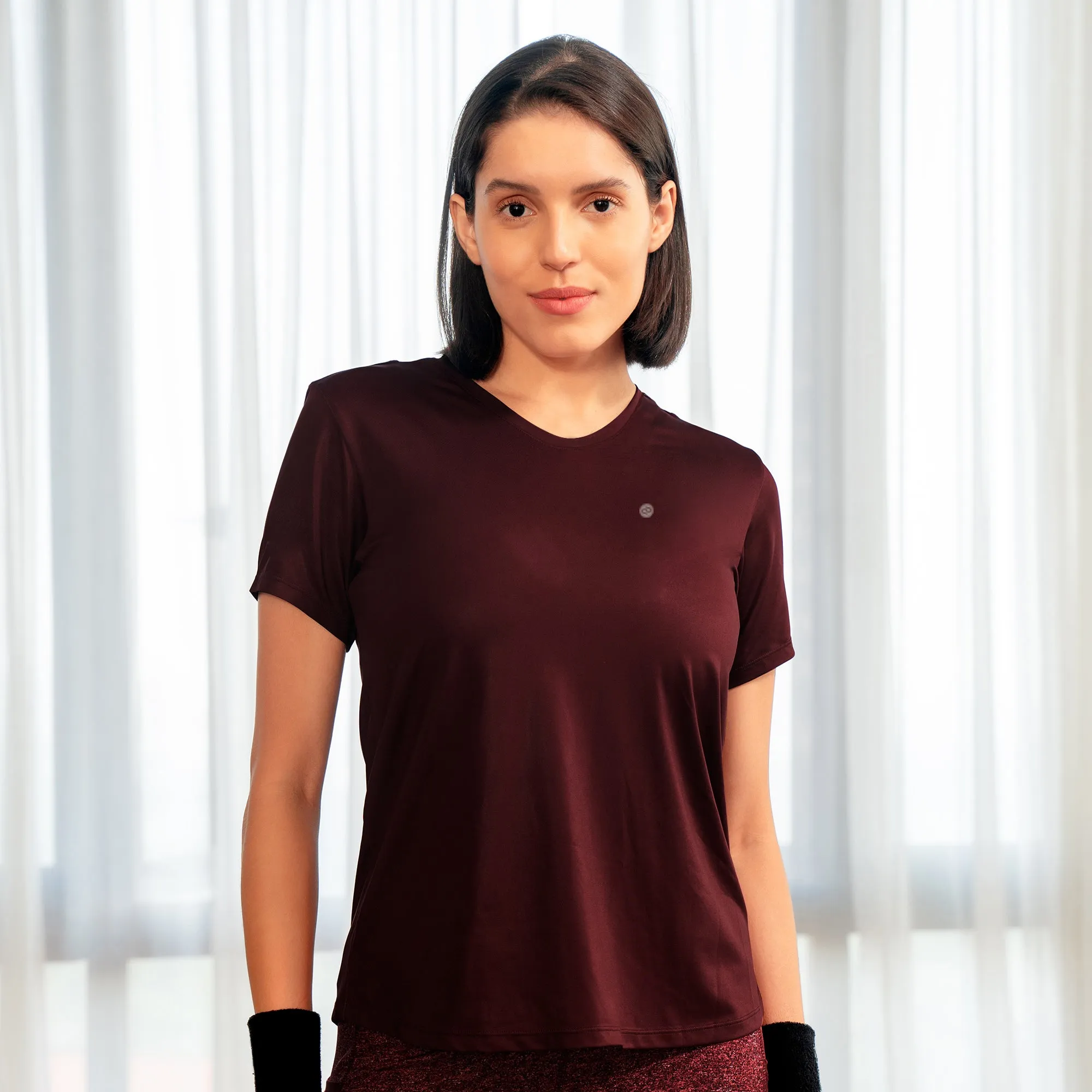 Basic Crew Neck Training T-shirt with Mesh Back