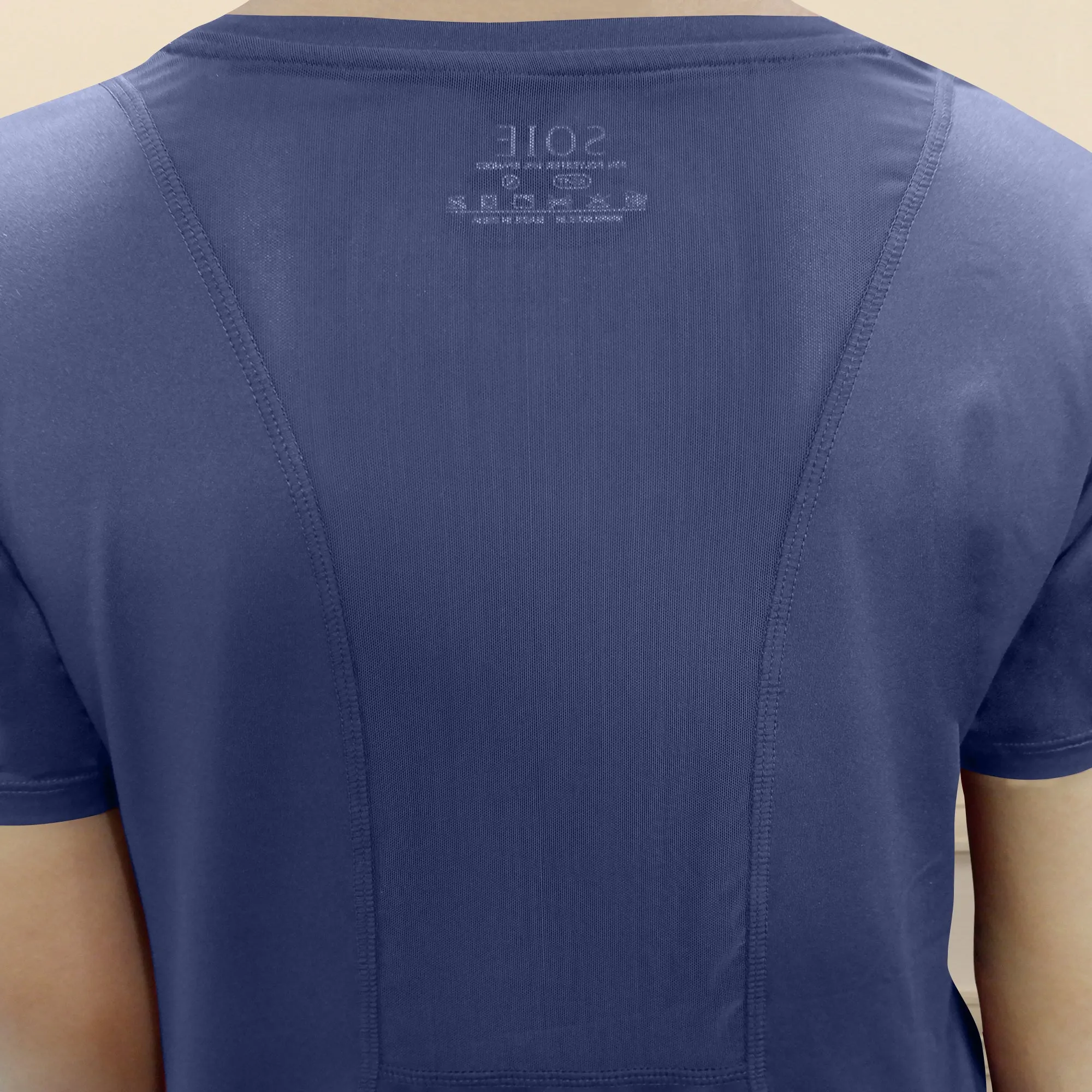 Basic Crew Neck Training T-shirt with Mesh Back