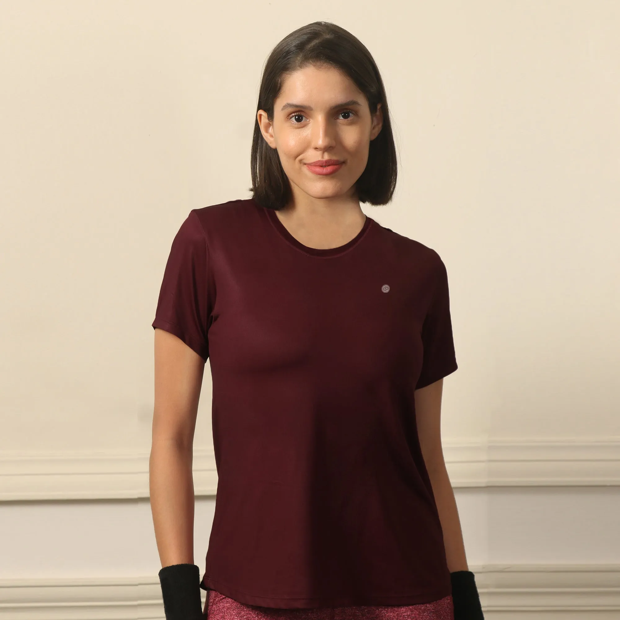 Basic Crew Neck Training T-shirt with Mesh Back