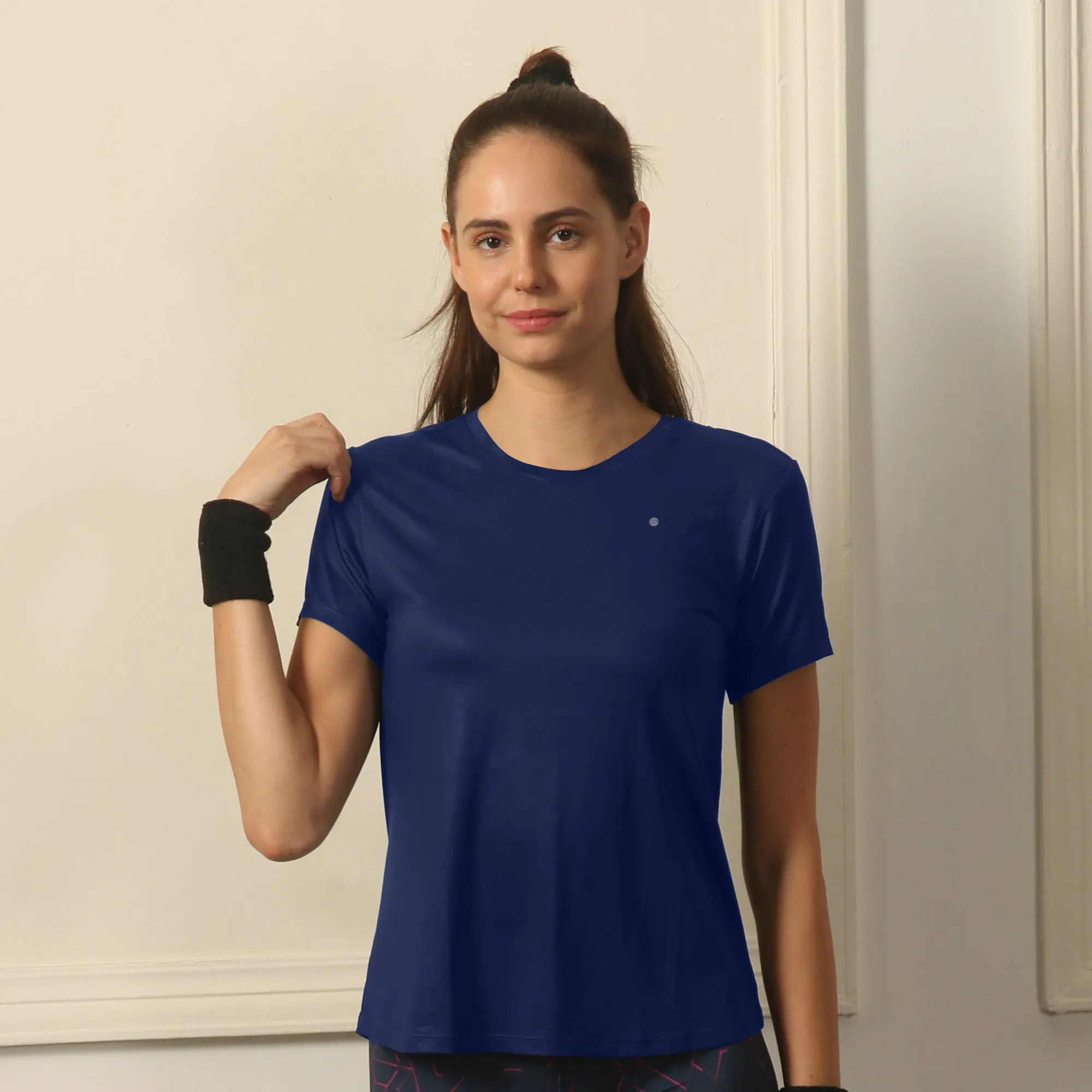 Basic Crew Neck Training T-shirt with Mesh Back