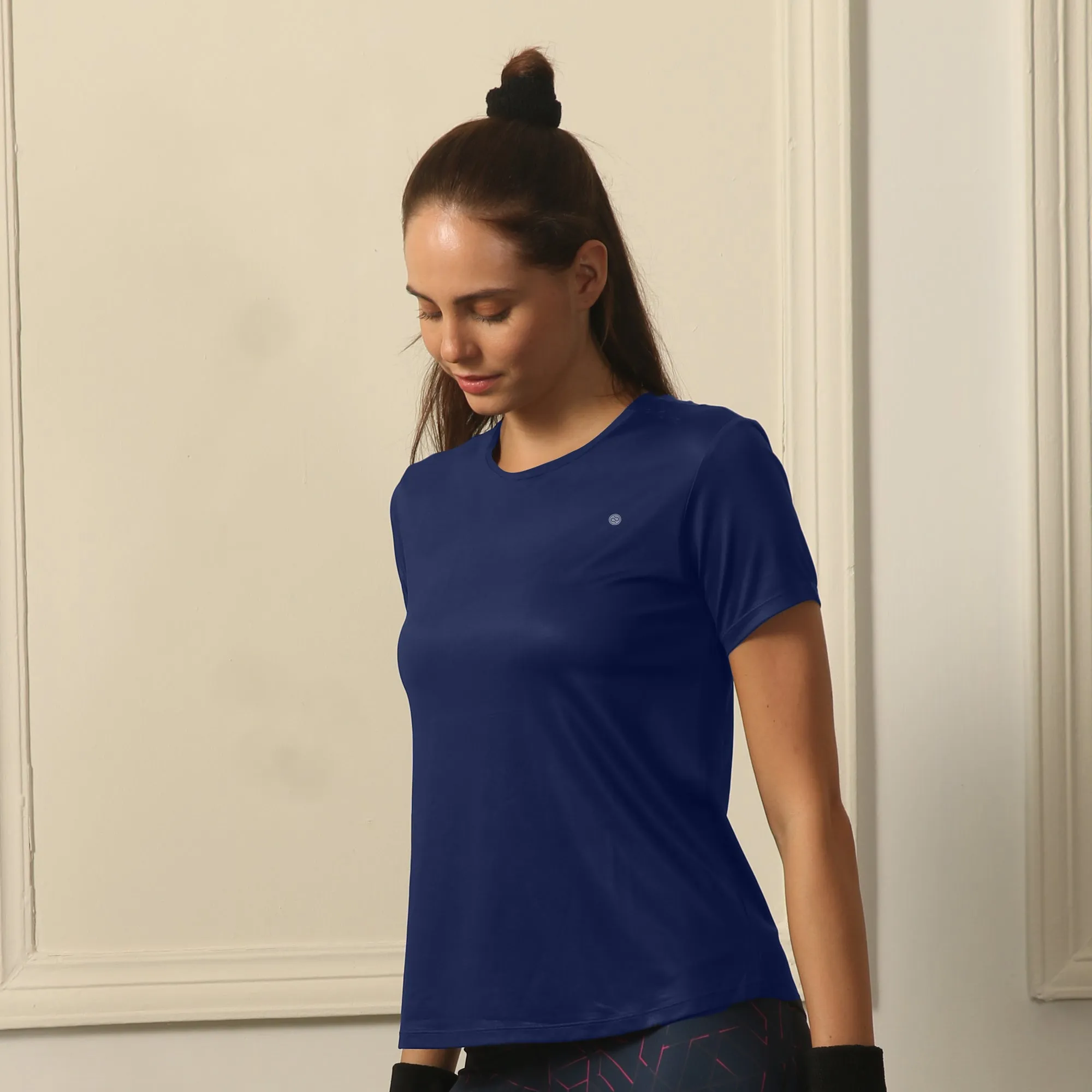 Basic Crew Neck Training T-shirt with Mesh Back