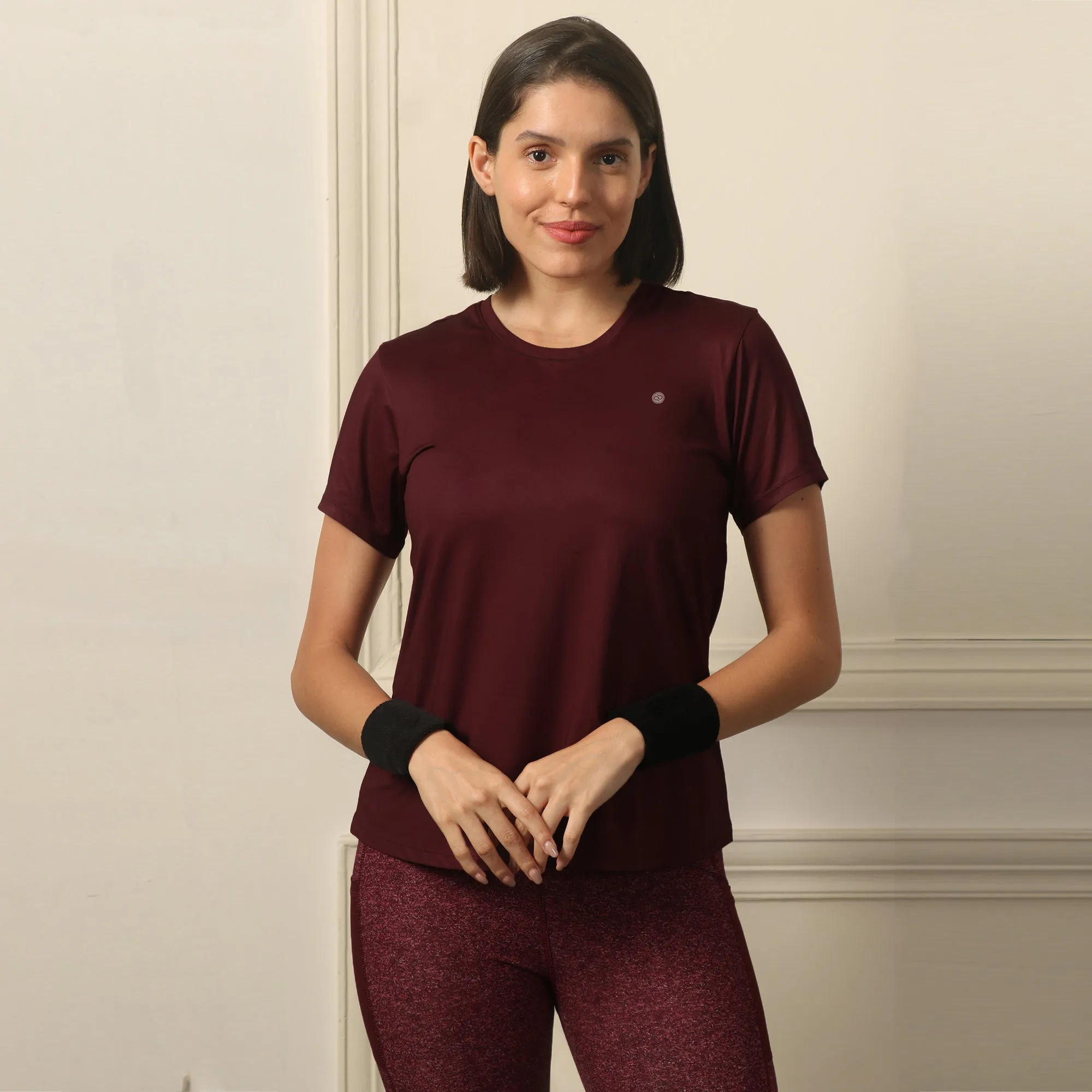 Basic Crew Neck Training T-shirt with Mesh Back