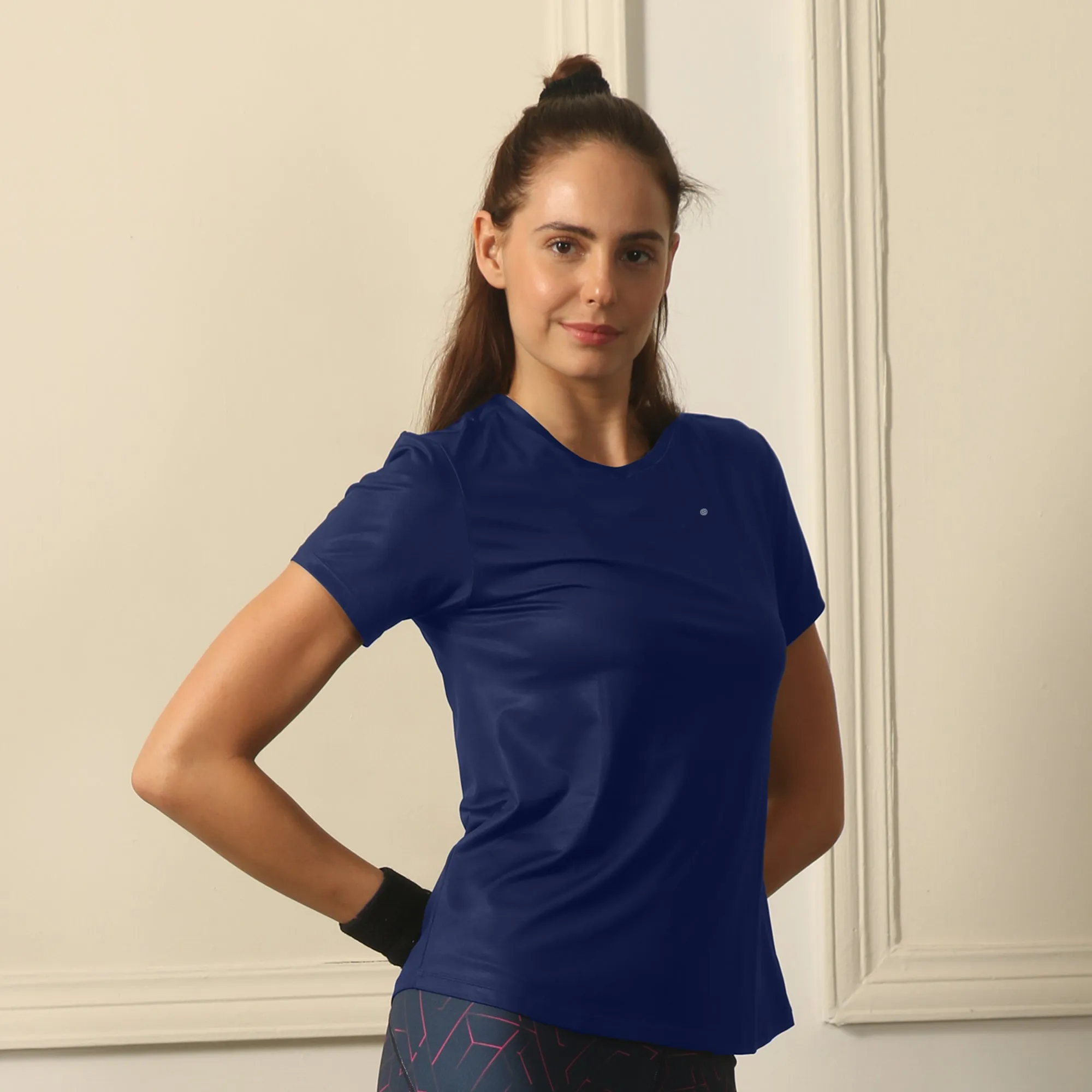 Basic Crew Neck Training T-shirt with Mesh Back
