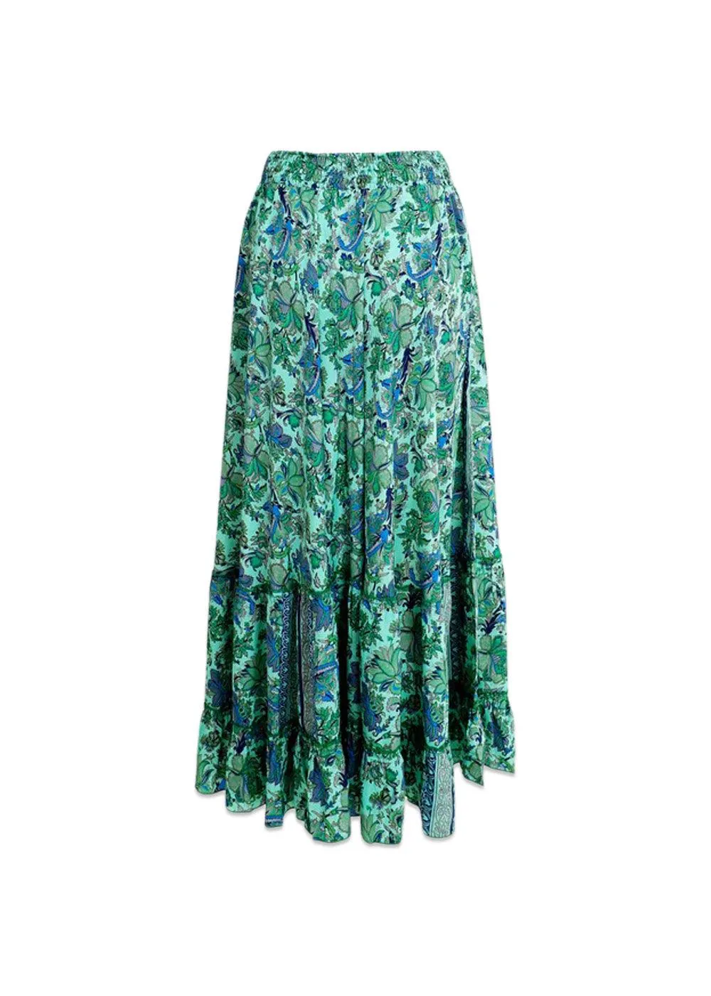 BCLUNA maxi frill skirt - Nelly Green
