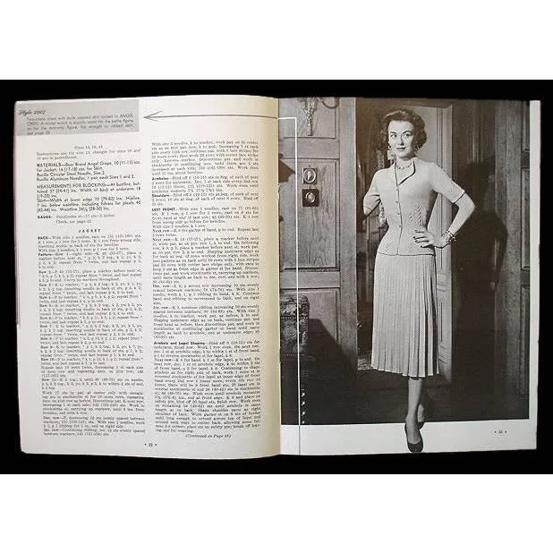 Bear Brand Hand Knit Fashions Pattern Catalog Vol 346 1953