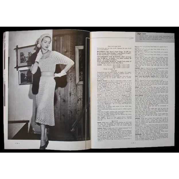 Bear Brand Hand Knit Fashions Pattern Catalog Vol 346 1953