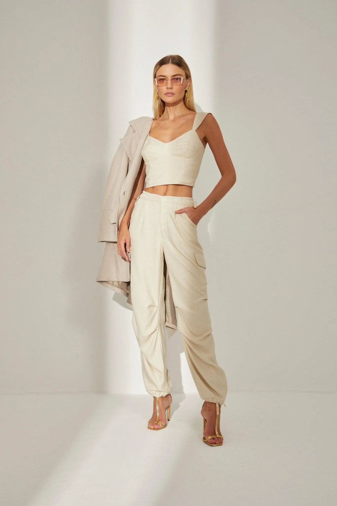 Beige Cargo pants