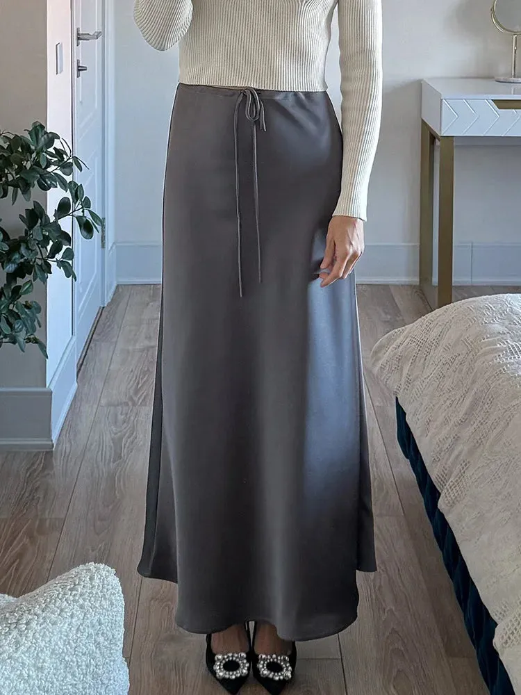 Bela Satin Bias Skirt